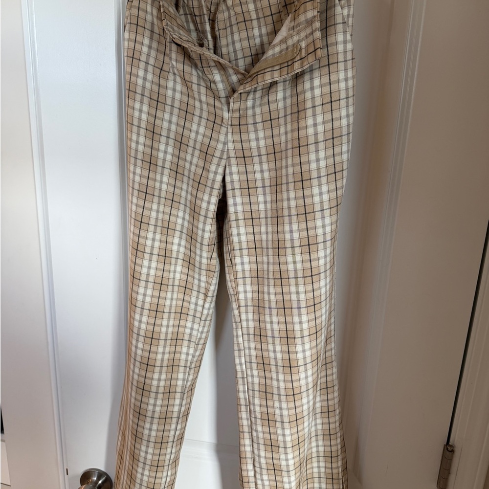 Tan Plaid Pants